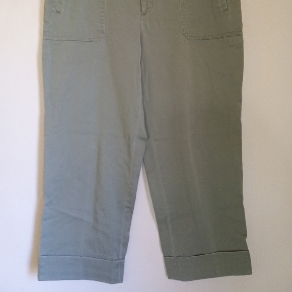 Rafaella green cropped cargo women's size 10 - Picture 2 of 8
